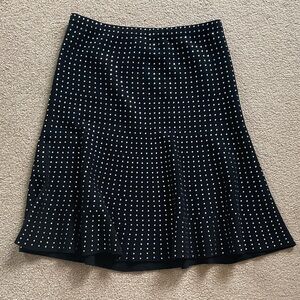 Milano Black A-Line Skirt with studs